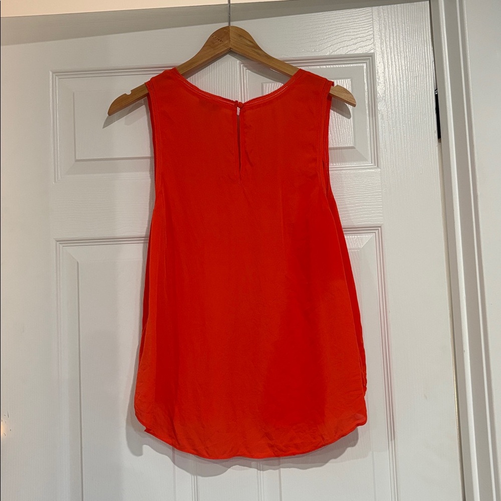 Joie Silk Vibrant Orange Sleeveless Tank Top - Picture 3 of 5